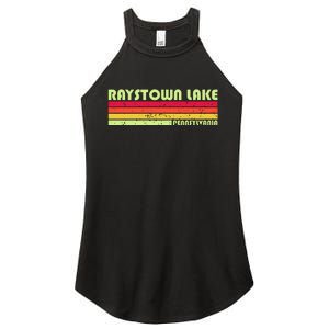 Retro Raystown Lake Pennsylvania Women's Perfect Tri Rocker Tank