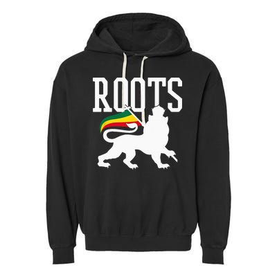 Reggae Roots Lion Of Judah Rastafari Music Rasta Gift Garment-Dyed Fleece Hoodie