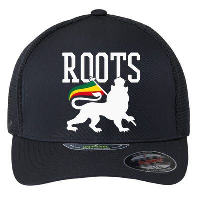 Reggae Roots Lion Of Judah Rastafari Music Rasta Gift Flexfit Unipanel Trucker Cap