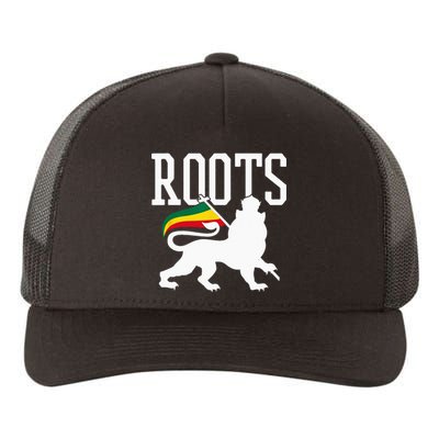 Reggae Roots Lion Of Judah Rastafari Music Rasta Gift Yupoong Adult 5-Panel Trucker Hat