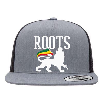 Reggae Roots Lion Of Judah Rastafari Music Rasta Gift Flat Bill Trucker Hat