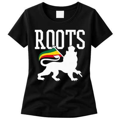 Reggae Roots Lion Of Judah Rastafari Music Rasta Gift Womens T-Shirt
