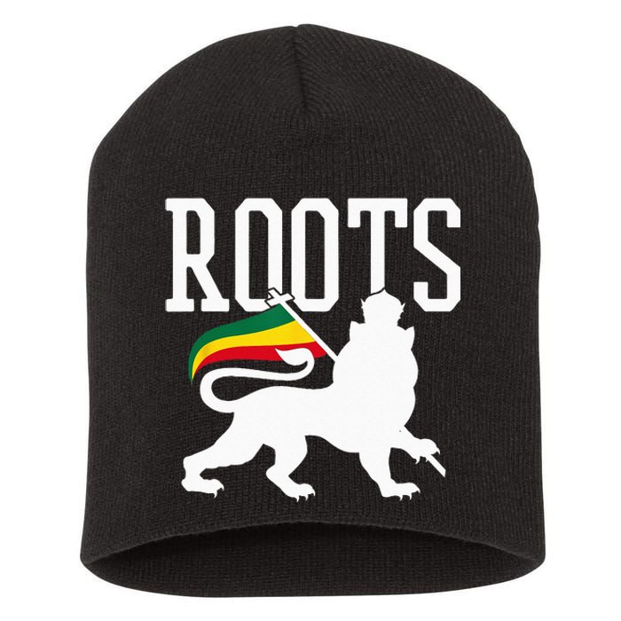 Reggae Roots Lion Of Judah Rastafari Music Rasta Gift Short Acrylic Beanie