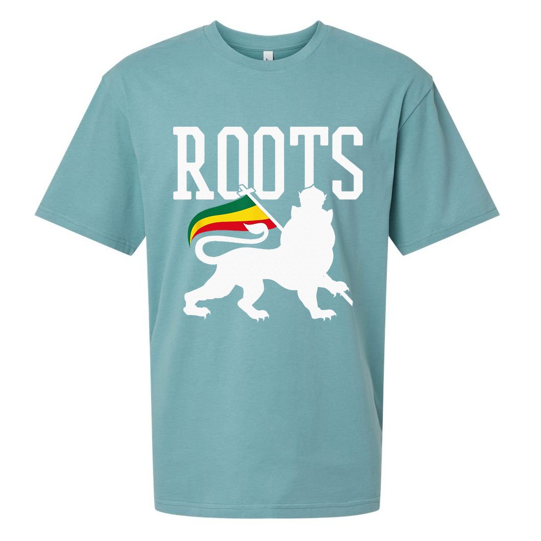 Reggae Roots Lion Of Judah Rastafari Music Rasta Gift Sueded Cloud Jersey T-Shirt