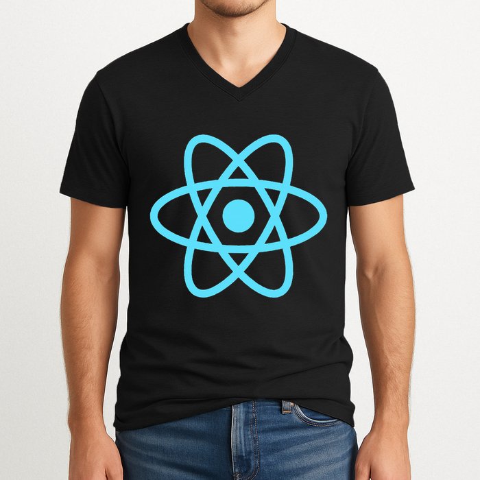 Reactjs React.Js Logo Javascript Framework V-Neck T-Shirt