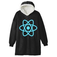 Reactjs React.Js Logo Javascript Framework Hooded Wearable Blanket