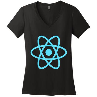 Reactjs React.Js Logo Javascript Framework Women's V-Neck T-Shirt