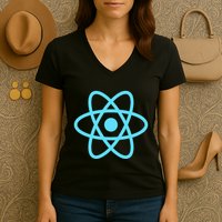 Reactjs React.Js Logo Javascript Framework Women's V-Neck T-Shirt