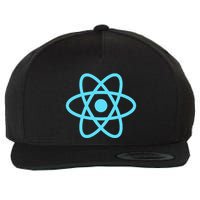 Reactjs React.Js Logo Javascript Framework Wool Snapback Cap