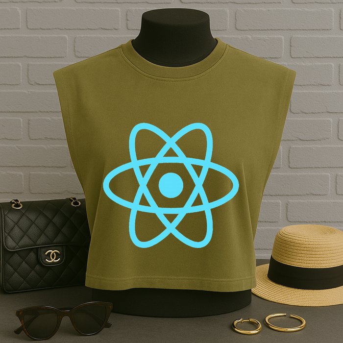 Reactjs React.Js Logo Javascript Framework Garment-Dyed Women's Muscle Tee