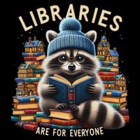 Racoon Reading Libraries Are For Everyone Bookish Daily Commute Backpack