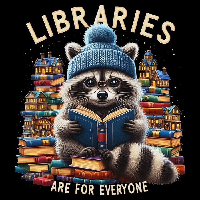 Racoon Reading Libraries Are For Everyone Bookish Daily Commute Backpack
