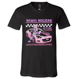 Rabid Racers Let’S Ride V-Neck T-Shirt