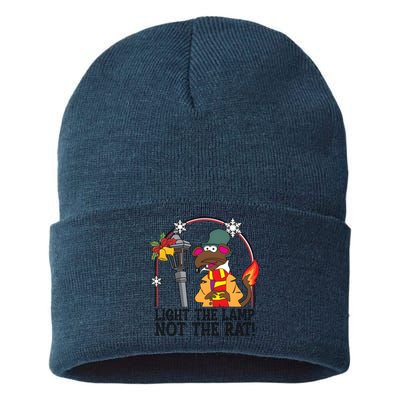 Retro Rizzo Light The Lamp Not The Rat Sustainable Knit Beanie