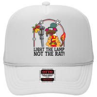 Retro Rizzo Light The Lamp Not The Rat High Crown Mesh Back Trucker Hat