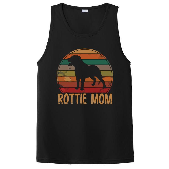 Retro Rottweiler Mom Gift Rott Dog Mother Pet Rottie Mama PosiCharge Competitor Tank