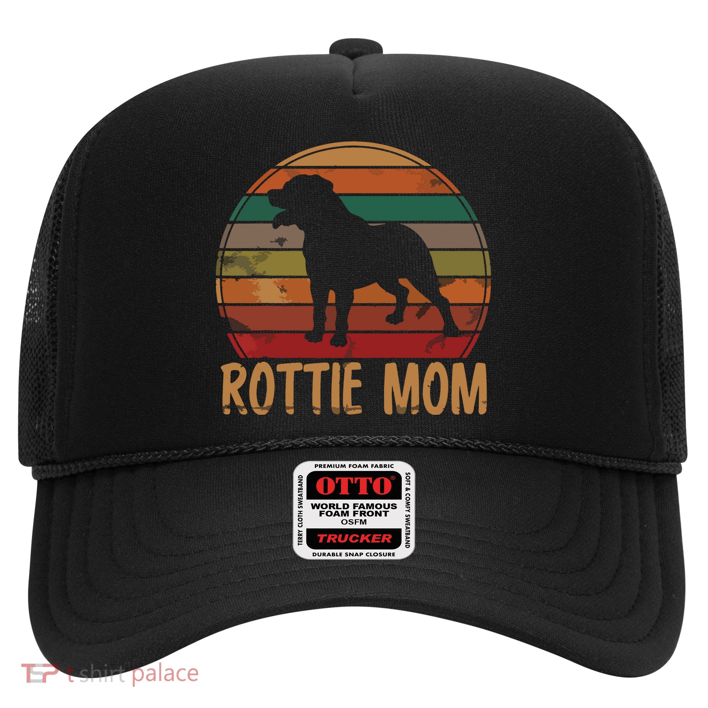 Retro Rottweiler Mom Gift Rott Dog Mother Pet Rottie Mama Trucker Hat