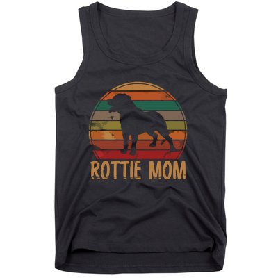 Retro Rottweiler Mom Gift Rott Dog Mother Pet Rottie Mama Tank Top