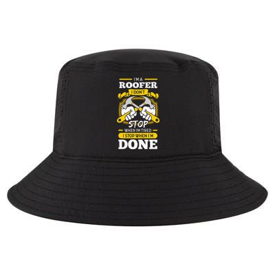 Roofer Roof Mechanic Construction Contractor Tradesperson Cool Comfort Performance Bucket Hat