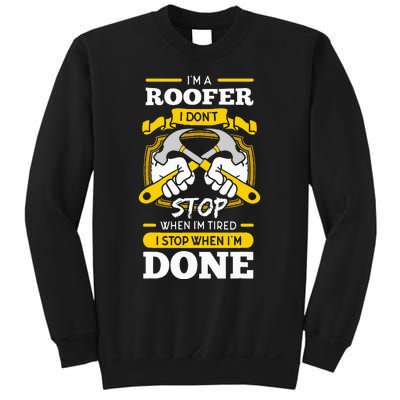 Roofer Roof Mechanic Construction Contractor Tradesperson Sweatshirt