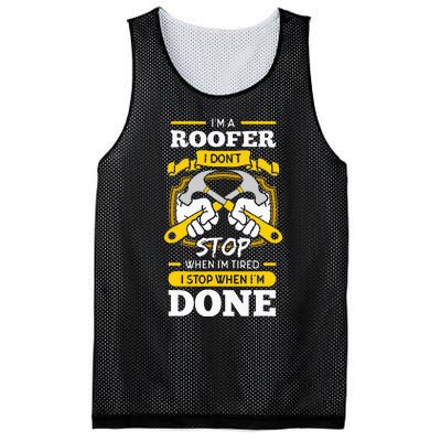 Roofer Roof Mechanic Construction Contractor Tradesperson Mesh Reversible Basketball Jersey Tank