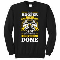 Roofer Roof Mechanic Construction Contractor Tradesperson Tall Sweatshirt