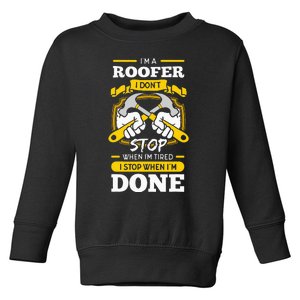 Roofer Roof Mechanic Construction Contractor Tradesperson Toddler Sweatshirt