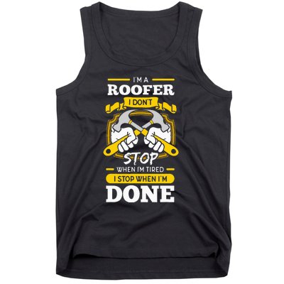 Roofer Roof Mechanic Construction Contractor Tradesperson Tank Top