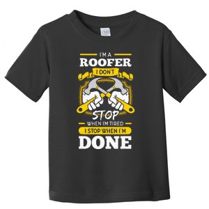 Roofer Roof Mechanic Construction Contractor Tradesperson Toddler T-Shirt