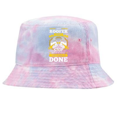 Roofer Roof Mechanic Construction Contractor Tradesperson Tie-Dyed Bucket Hat