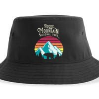 Retro Rocky Mountain National Park Colorado Bear Sustainable Bucket Hat