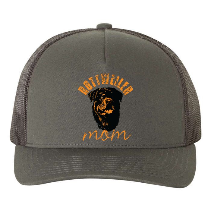 Rottweiler Rottie Mom Mom Vintage Yupoong Adult 5-Panel Trucker Hat