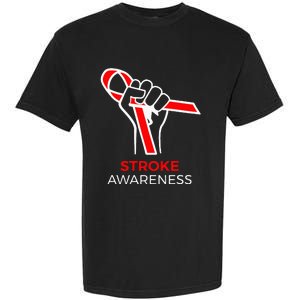 Red Ribbon Month Products Survivor National Stroke Awareness Garment-Dyed Heavyweight T-Shirt