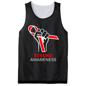 Red Ribbon Month Products Survivor National Stroke Awareness Mesh Reversible Basketball Jersey Tank