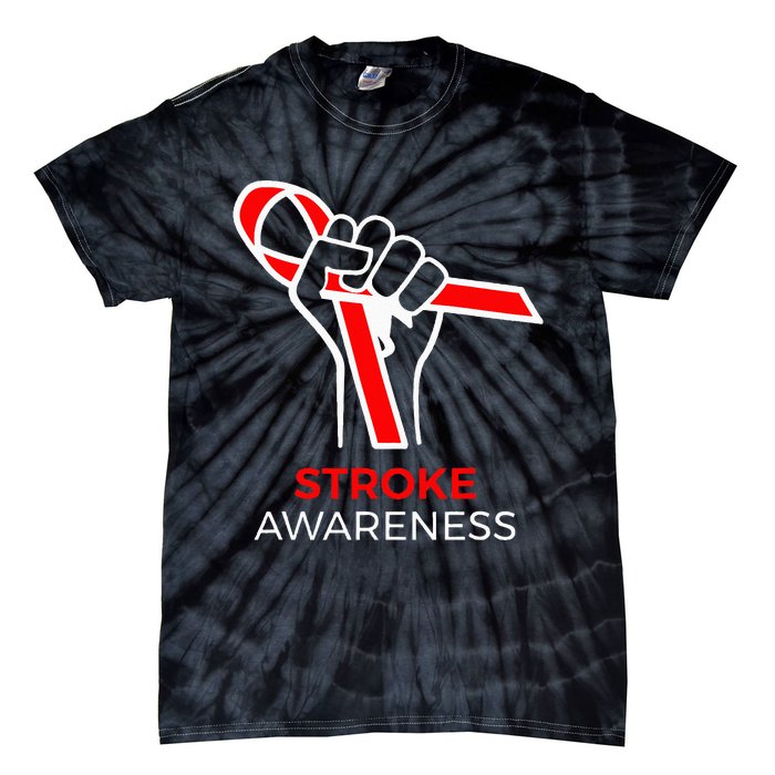 Red Ribbon Month Products Survivor National Stroke Awareness Tie-Dye T-Shirt