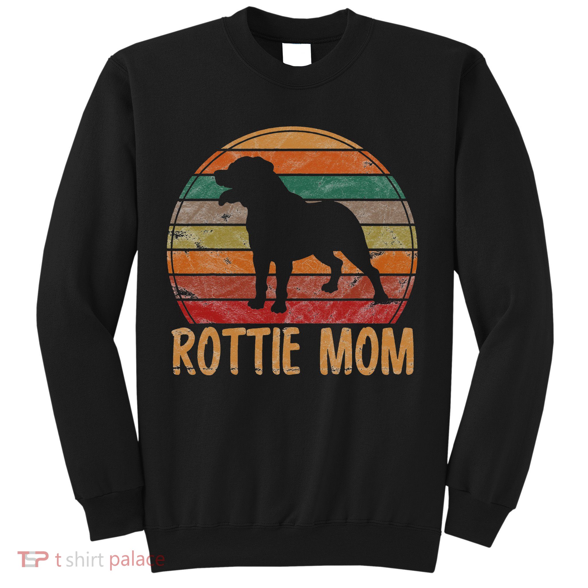 Retro Rottweiler Mom Gift Rott Dog Mother Pet Rottie Mama Sweatshirt