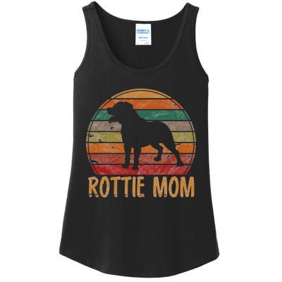 Retro Rottweiler Mom Gift Rott Dog Mother Pet Rottie Mama Ladies Essential Tank