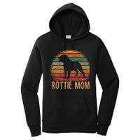 Retro Rottweiler Mom Gift Rott Dog Mother Pet Rottie Mama Women's Pullover Hoodie