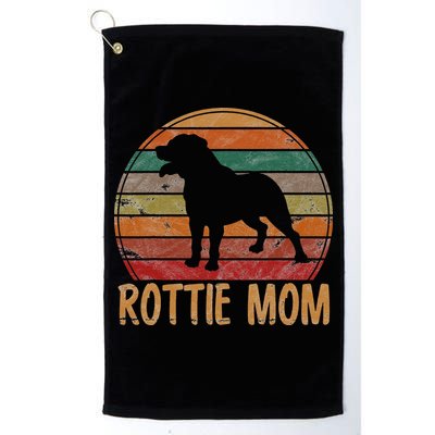 Retro Rottweiler Mom Gift Rott Dog Mother Pet Rottie Mama Golf Towel