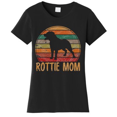 Retro Rottweiler Mom Gift Rott Dog Mother Pet Rottie Mama Women's T-Shirt