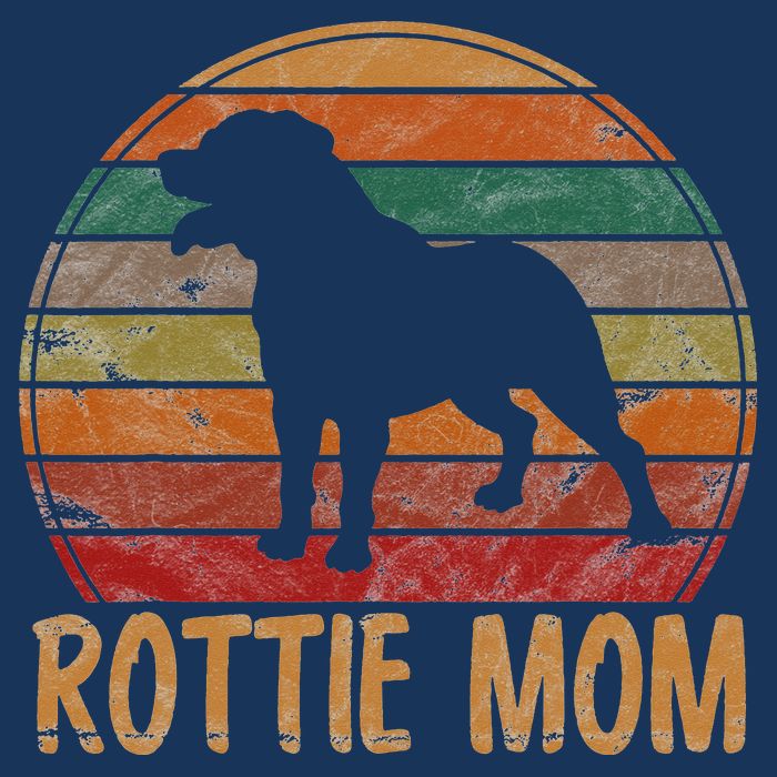 Retro Rottweiler Mom Gift Rott Dog Mother Pet Rottie Mama Infant Baby Jersey Bodysuit
