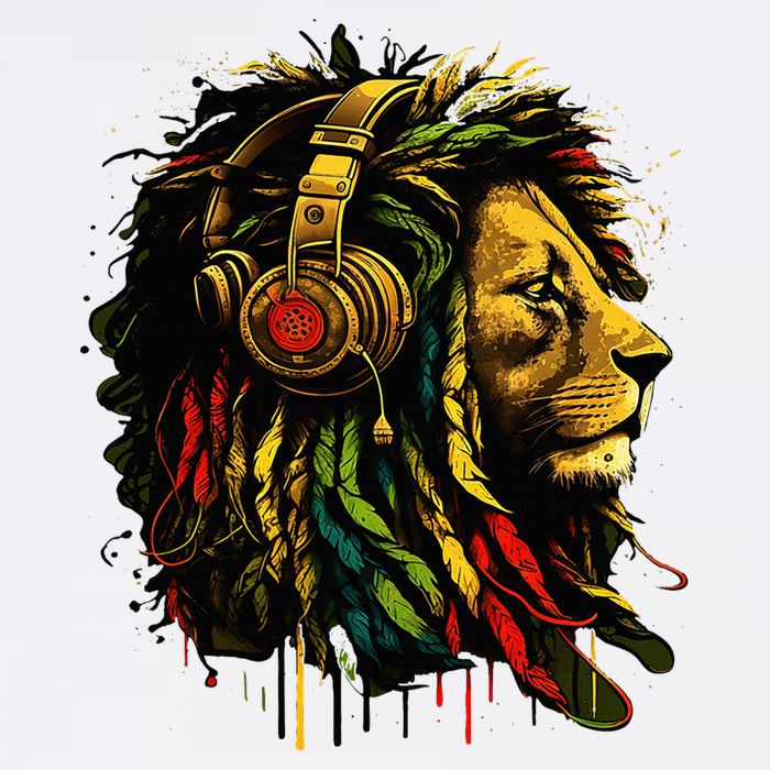 Rasta Reggae Music Headphones Jamaican Pride Lion Of Judah Flatbill Hat