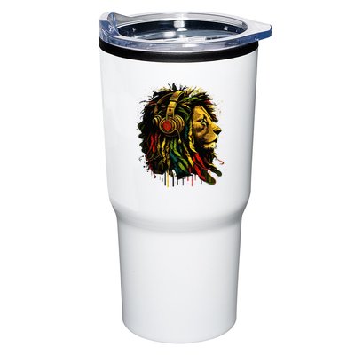 Rasta Reggae Music Headphones Jamaican Pride Lion Of Judah Tumbler
