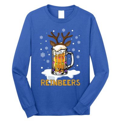 Reinbeers Reindeer Merry Christmas Snowflake Xmas Pajamas Great Gift Long Sleeve Shirt