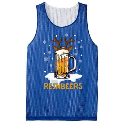 Reinbeers Reindeer Merry Christmas Snowflake Xmas Pajamas Great Gift Mesh Reversible Basketball Jersey Tank