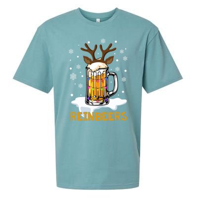 Reinbeers Reindeer Merry Christmas Snowflake Xmas Pajamas Great Gift Sueded Cloud Jersey T-Shirt