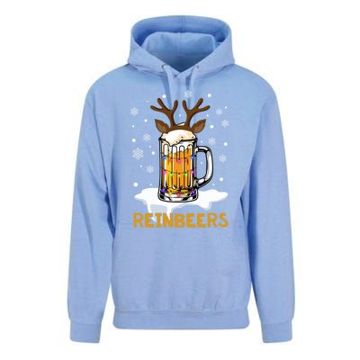 Reinbeers Reindeer Merry Christmas Snowflake Xmas Pajamas Great Gift Unisex Surf Hoodie