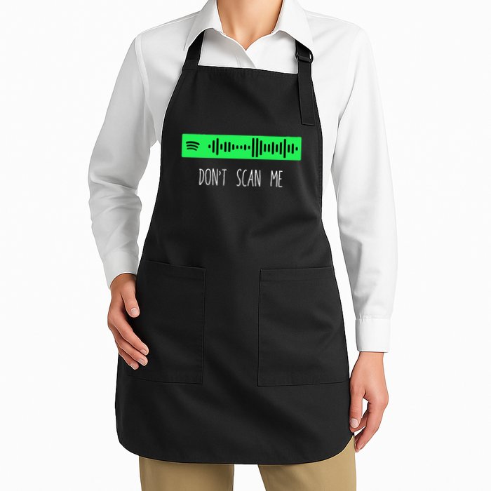 Rick Roll Music App Scan Code Funny Joke Qr Full-Length Apron With Pockets