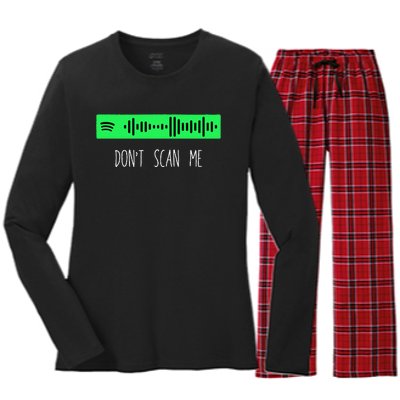 Rick Roll Music App Scan Code Funny Joke Qr Women's Long Sleeve Flannel Pajama Set 