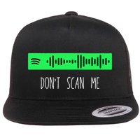 Rick Roll Music App Scan Code Funny Joke Qr Flat Bill Trucker Hat
